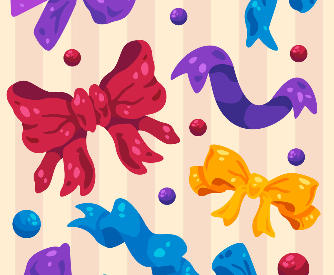 Colorful Ribbon Seamless Pattern