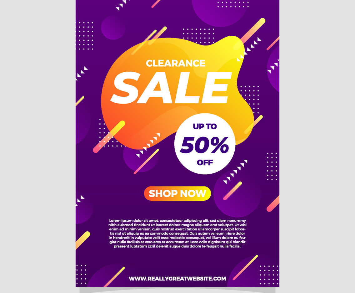 Gradient  Clearance Sale Poster Templates