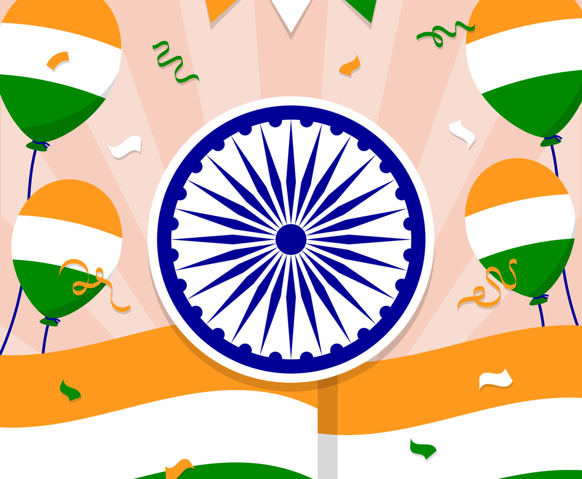 India Independence Day Square Background