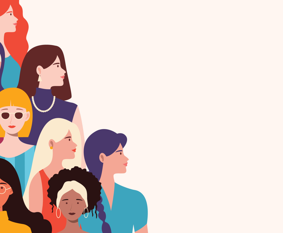 Colorful Multiracial Women Background