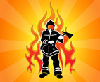 Firefighter Flame Graphic