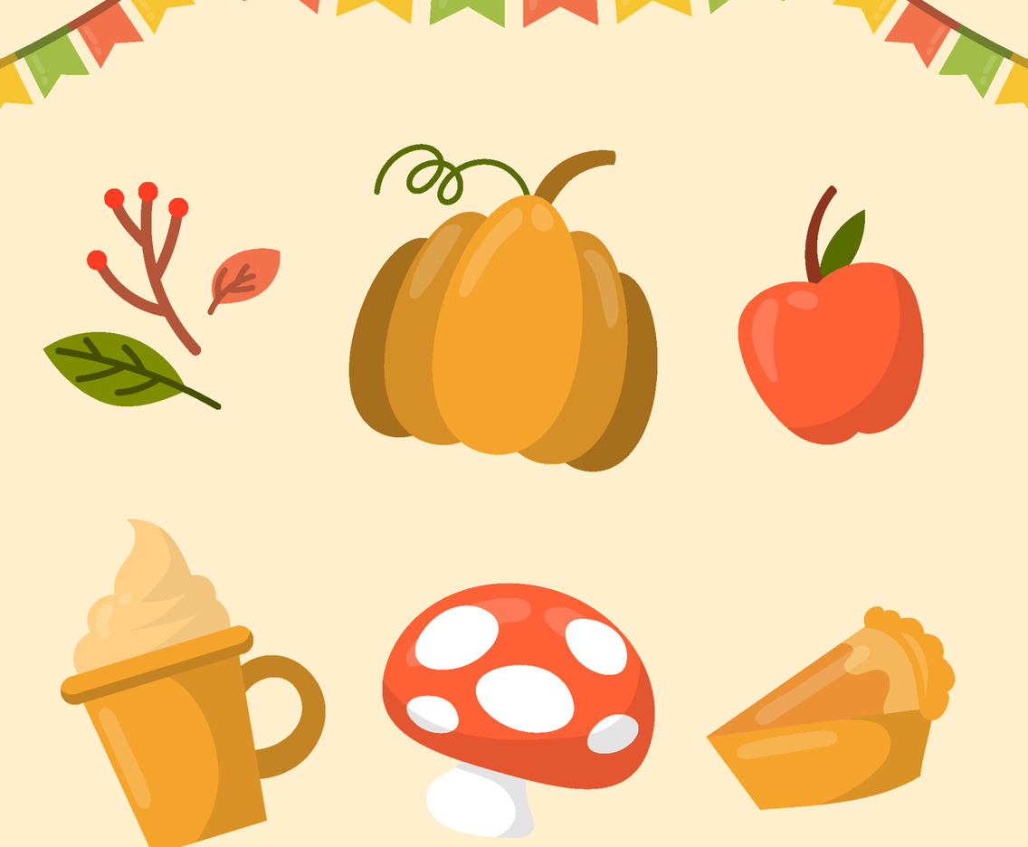 Fall Activity Pumpkin Hunt Icon Collection