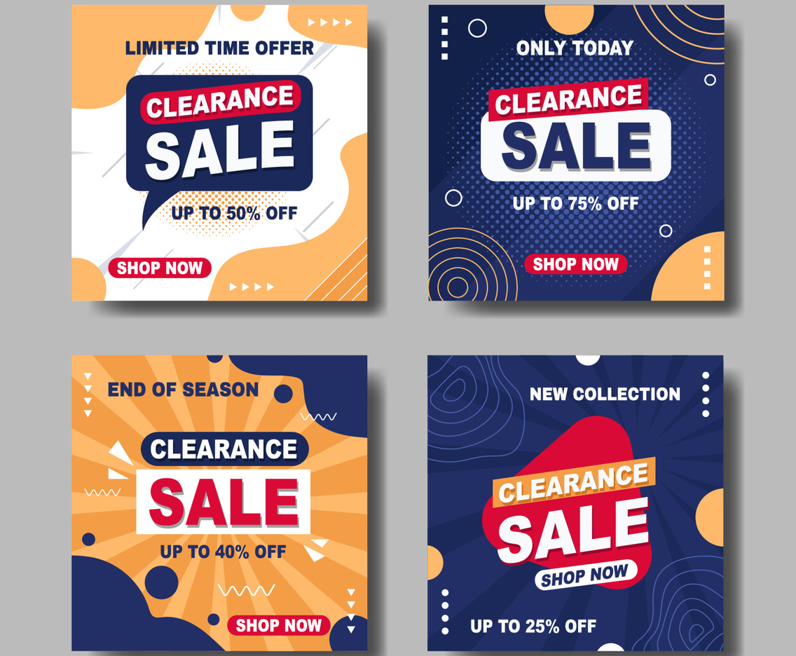 Clearance Sale Social Media Post Collection