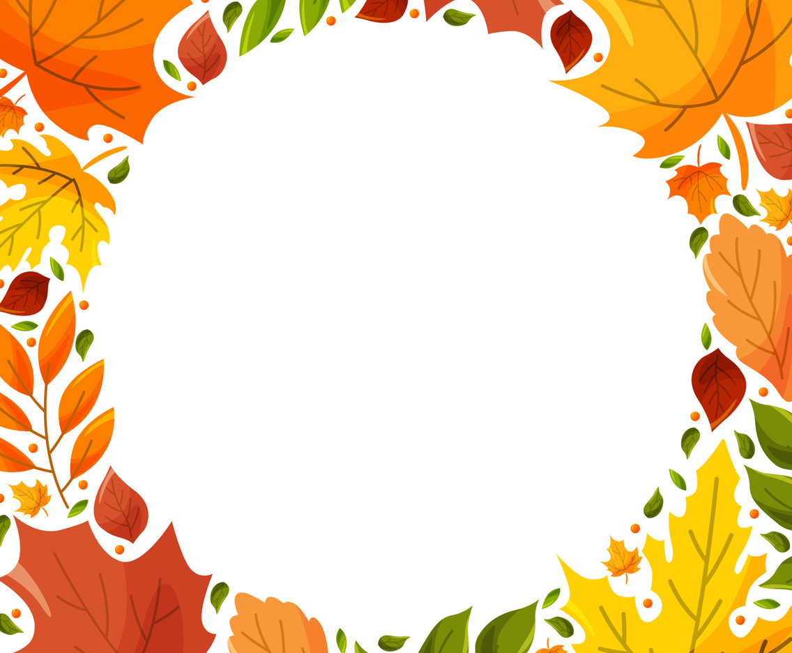 Fallen Leaves Hand Drawn Floral Background