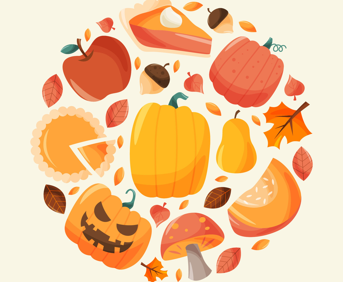 Pumpkin Hunt For Halloween Hand Drawn Icon Creative Layout