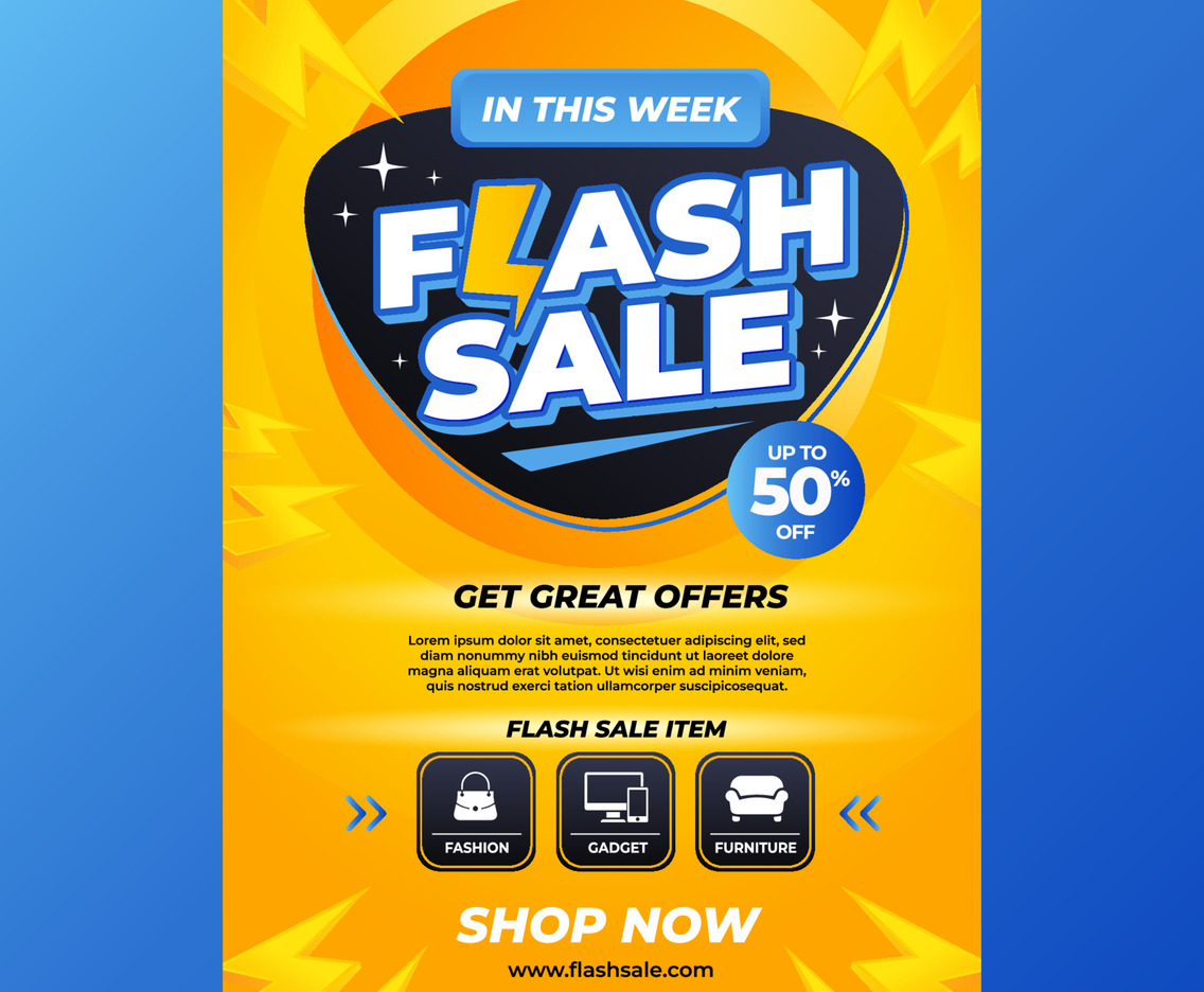 Gradient Flash Sale Poster