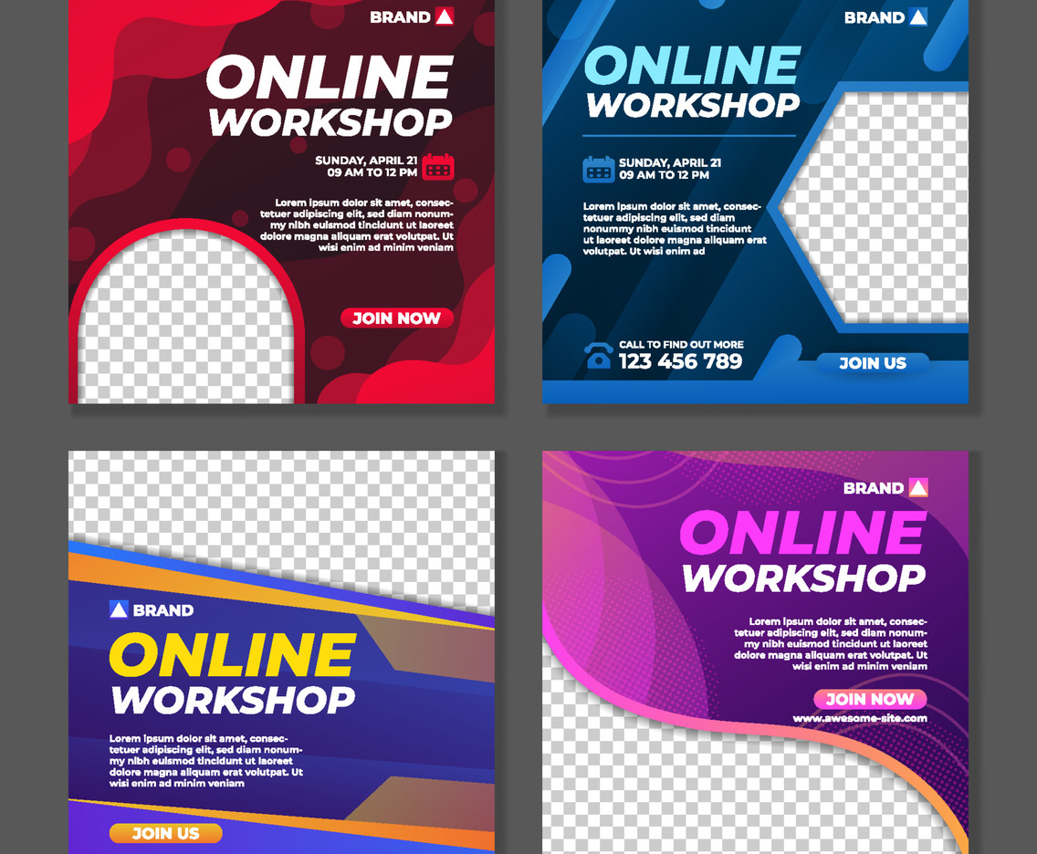 Webinar Online Workshop Social Media Post
