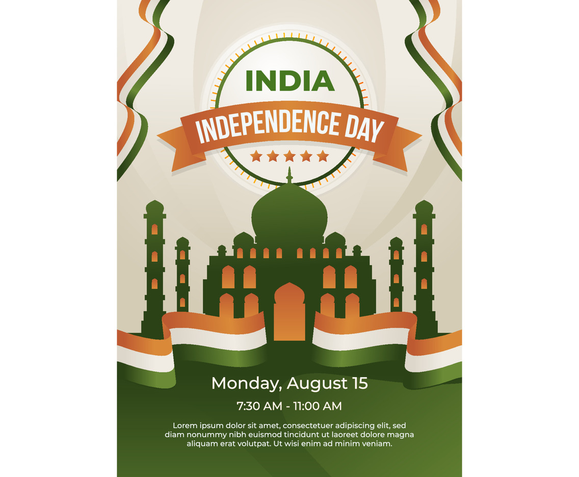 India Independence Day Poster Template