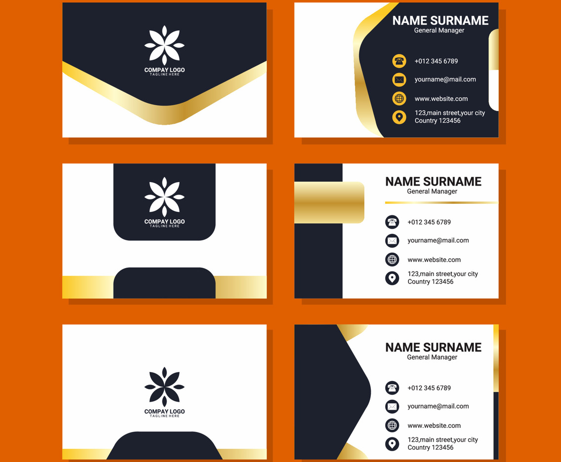 Business Card For Professional Template Collection