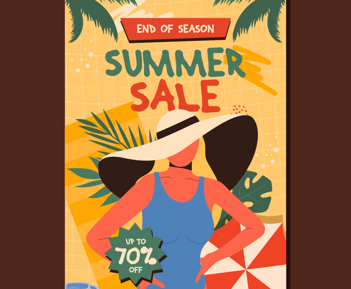 Summer Fashion Sale Poster Template