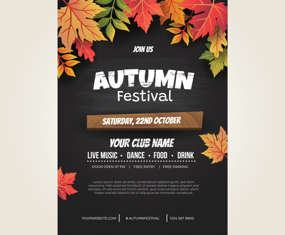 Autumn Festival Poster Template