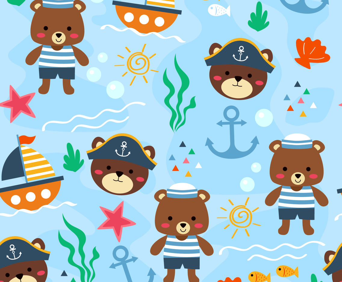 Teddy Bear Seamless Background