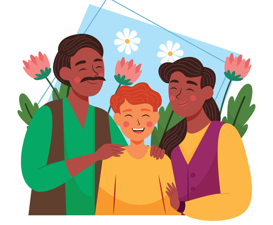 Happy Interracial Family