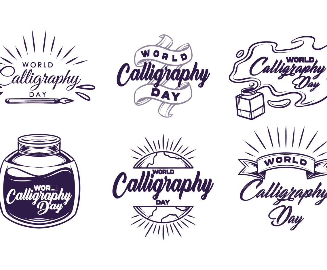 Calligraphy Day Theme Sticker Set