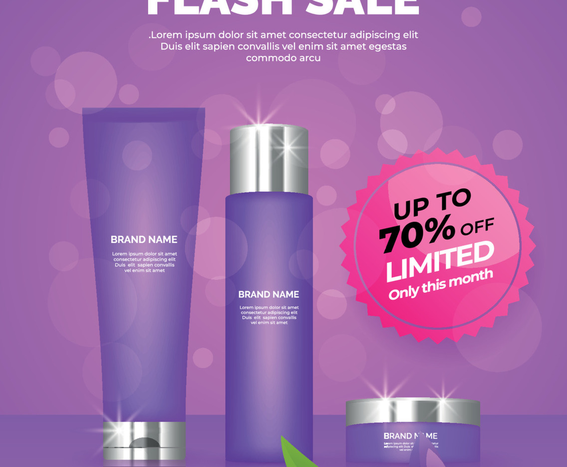 Skincare Flash Sale Poster Template