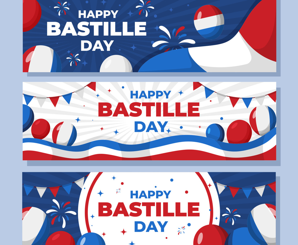 Bastille Day Banner Template