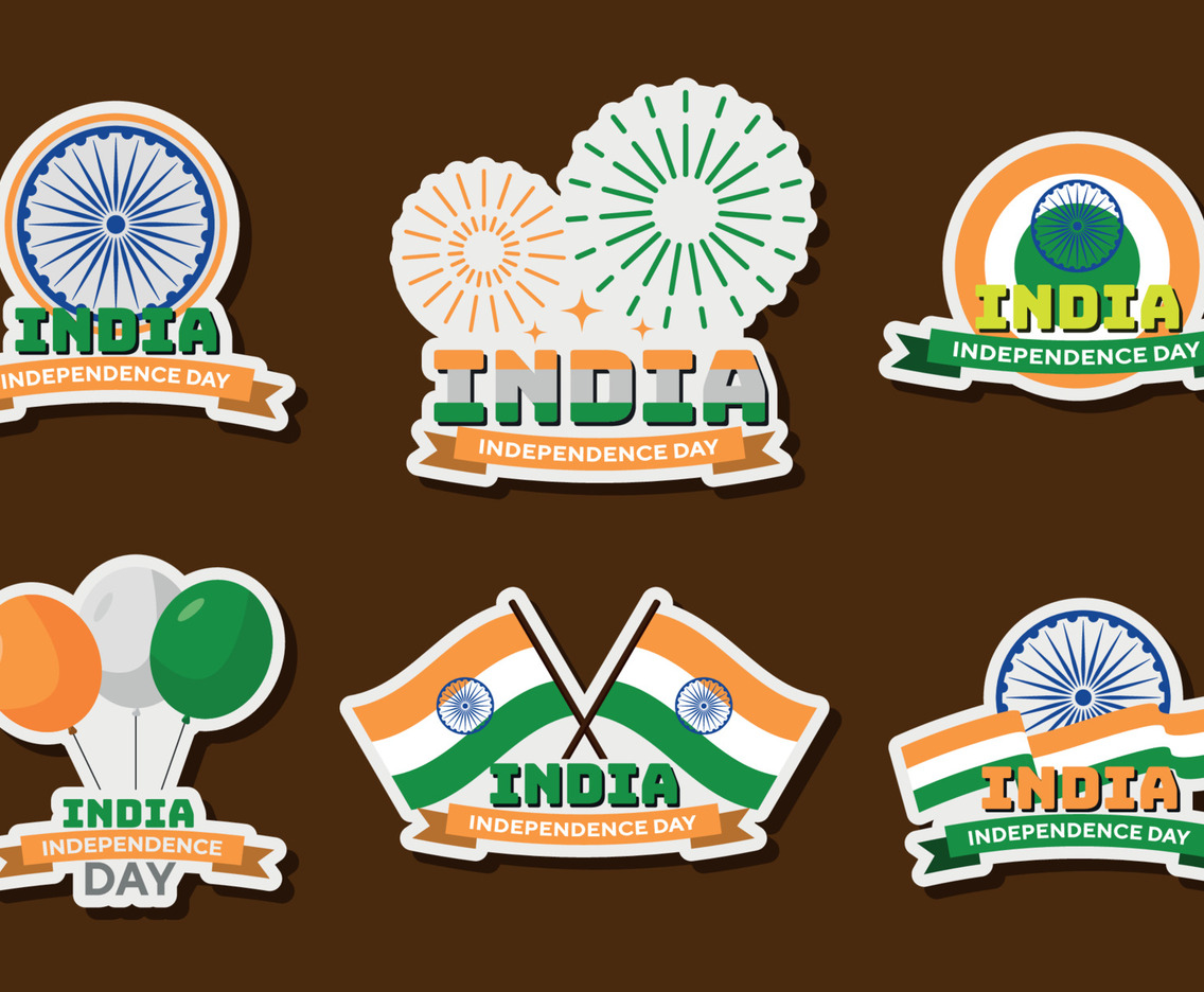 India Independence Day Sticker Set