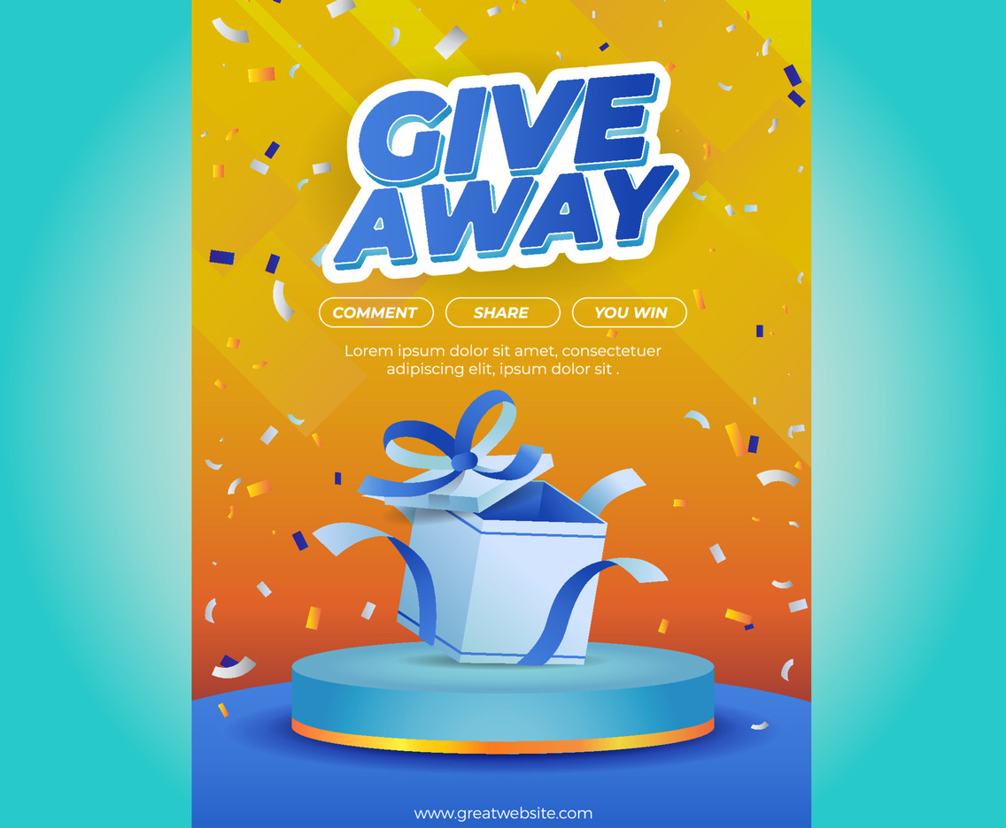 Flat Design Giveaway Poster