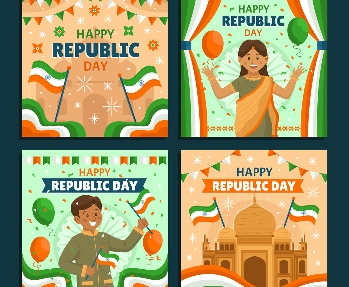 Celebration of India Independence Day Festivity Social Media Post