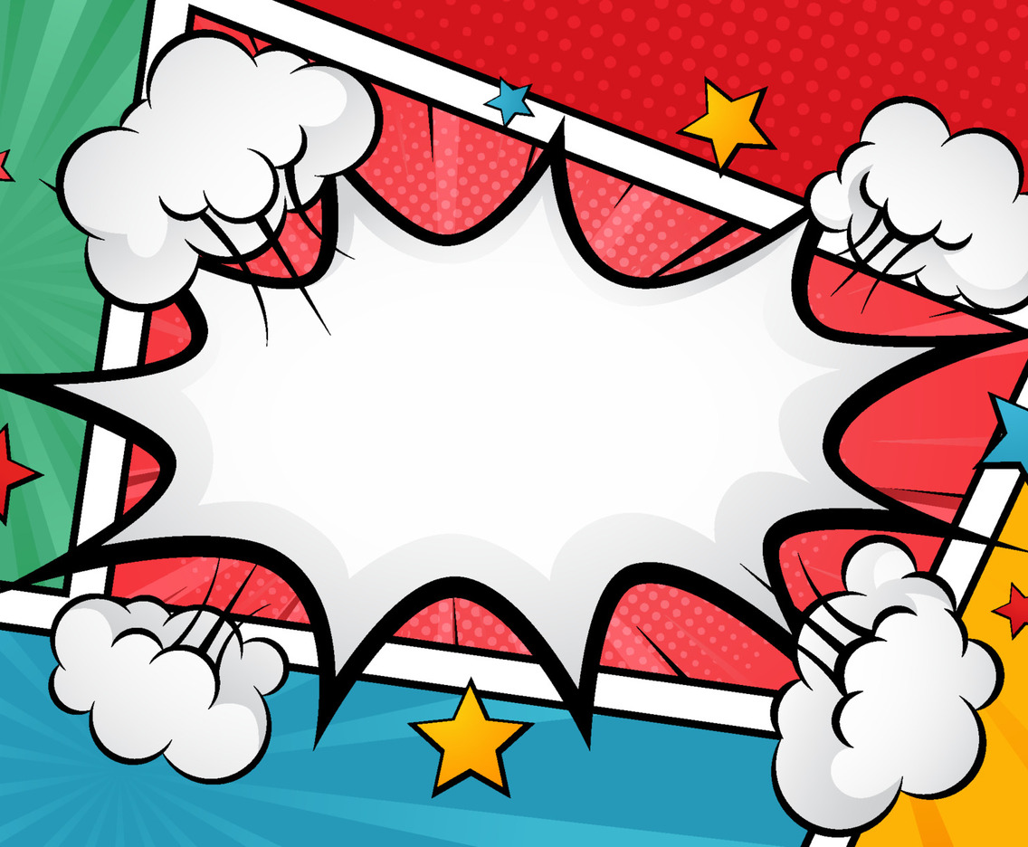 Pop Art Comic Halftone Flat Background