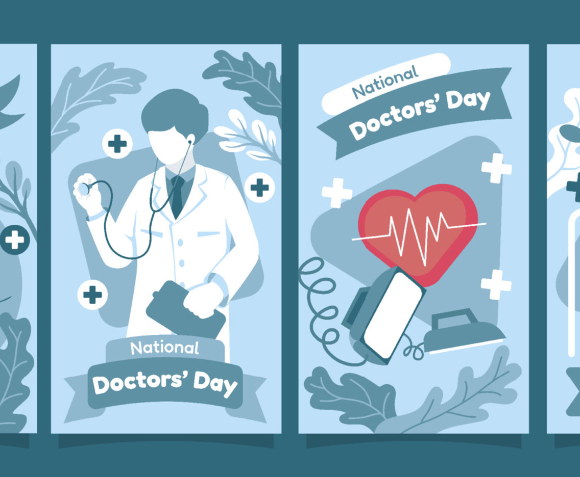 Flat National Doctors Day Cards
