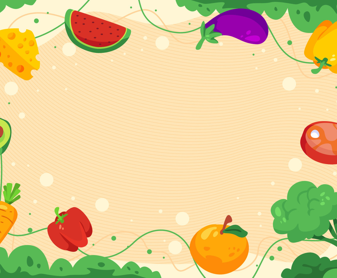 Organic Food and Fruit Shopping Background