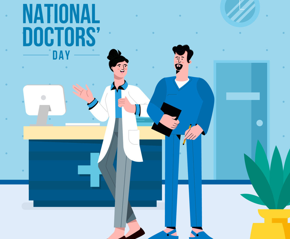 Doctors Talking Each Other in The Receptionist Concept