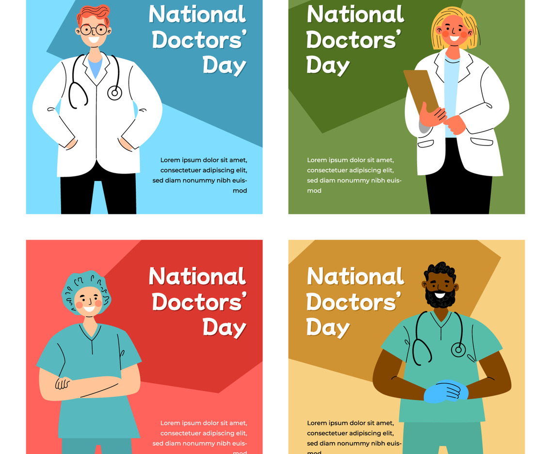 National Doctor's Day Cards Set