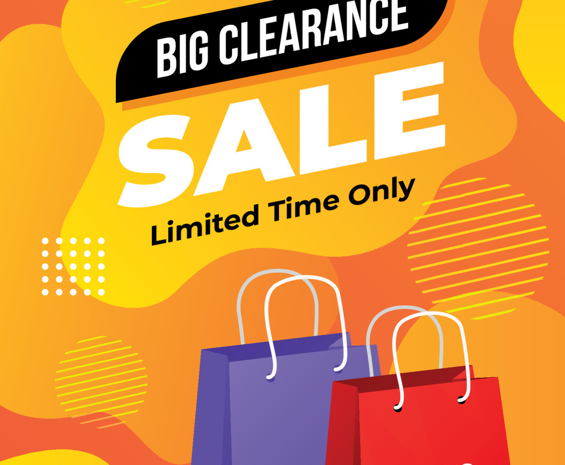 Colorful Clearance Sale Poster Template