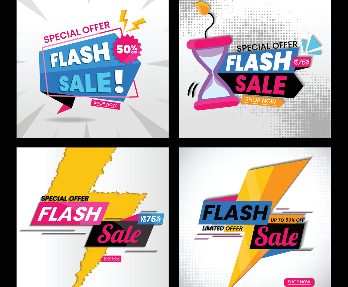 Flash Sale Social Media Posts Template