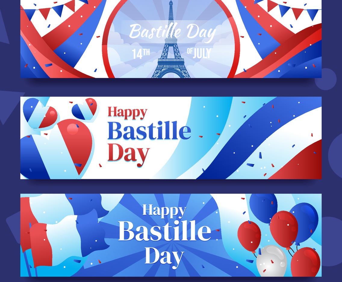 Celebrating Blue Confetti Bastille Day