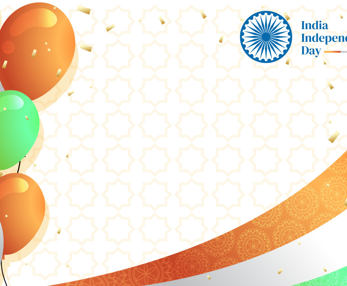 Celebrating India Independence Day With Balloon Background