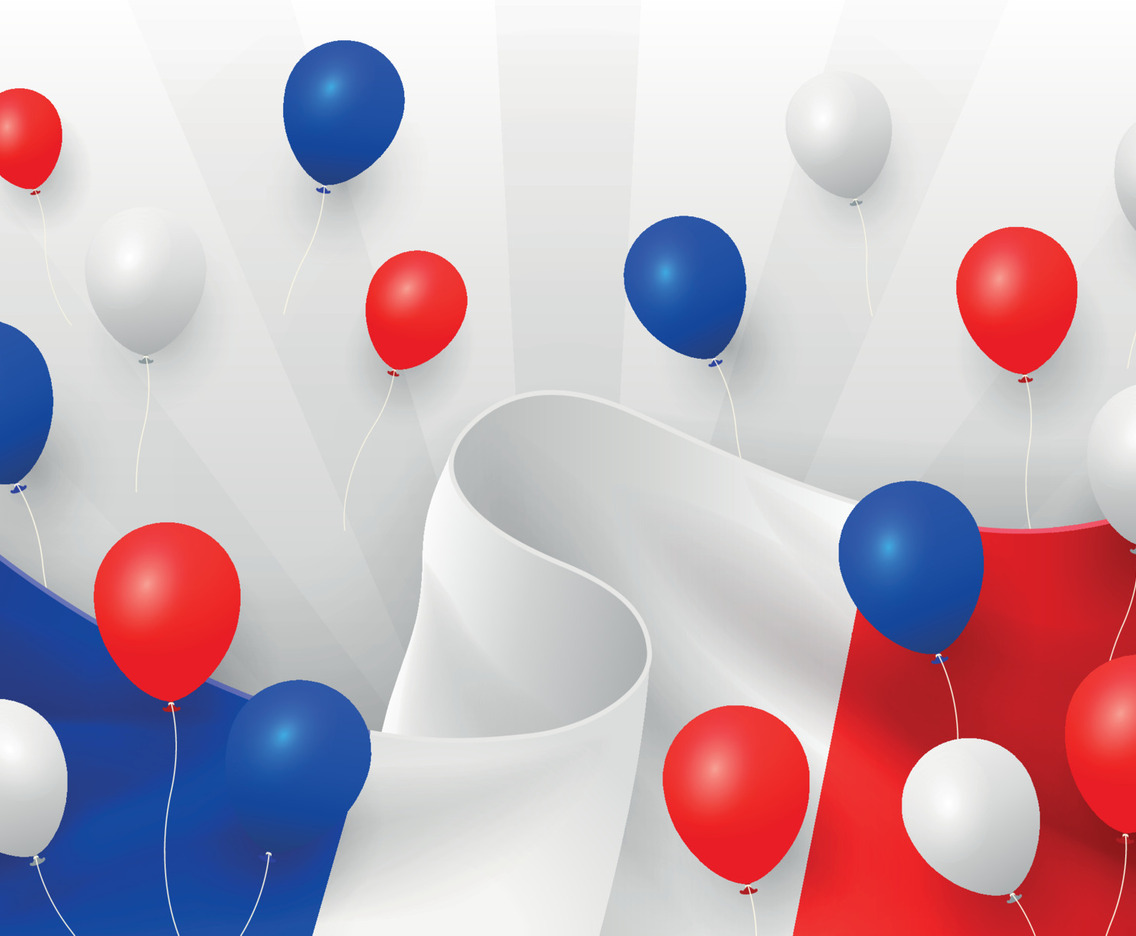 Happy Bastille Day Banner Celebration