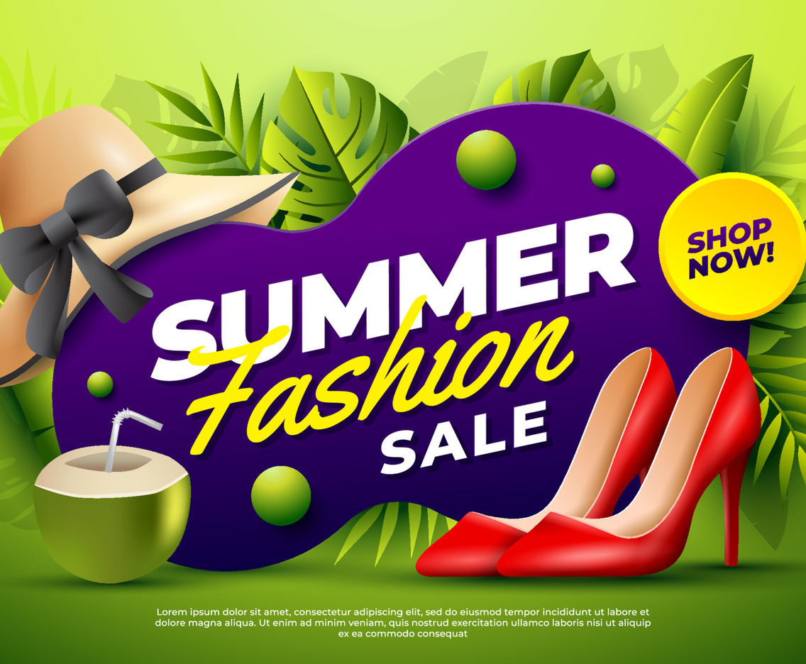 Summer Fashion Sale Poster Background