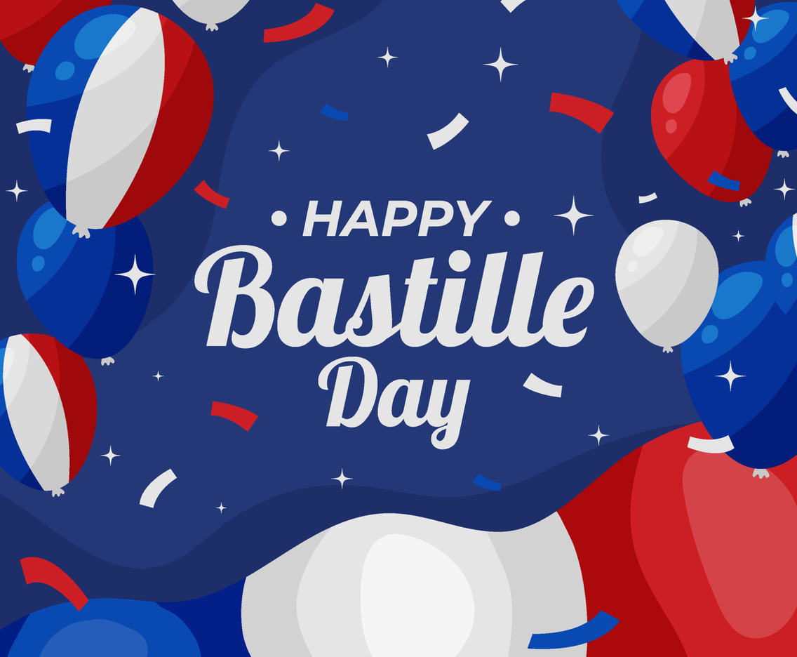 Bastille Day Flat Background