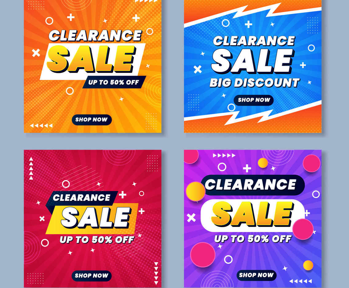 Clearance Sale Social Media Post Template
