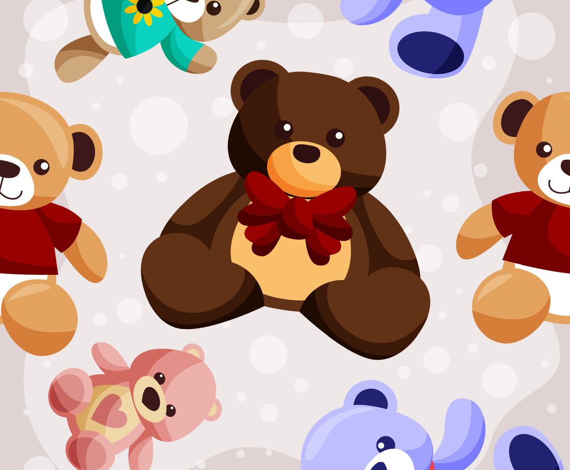 Cute Bear Seamless Pattern