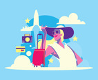 A Woman Celebrating World Tourism Day