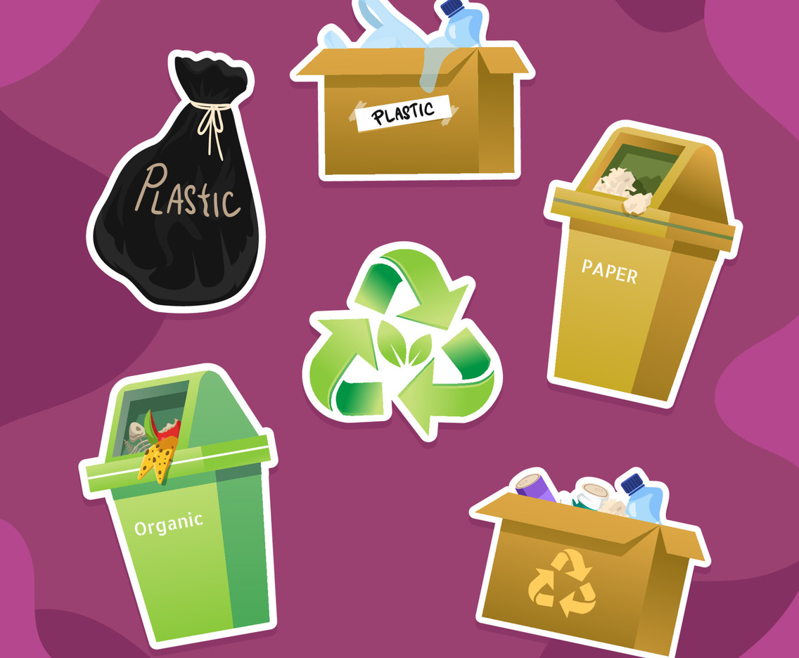 Go Green Living Recycling Sticker Pack