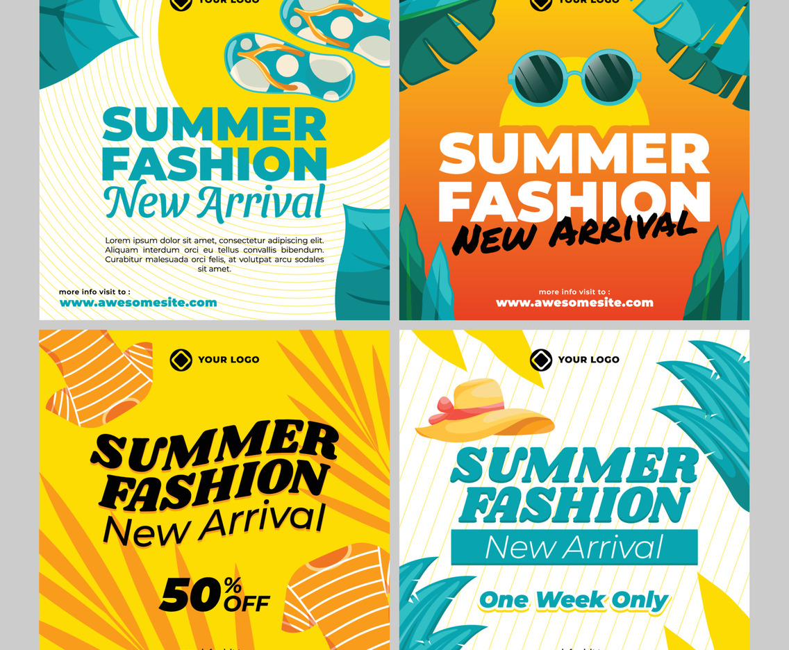 Summer Fashion New Arrival Template Social Media Post