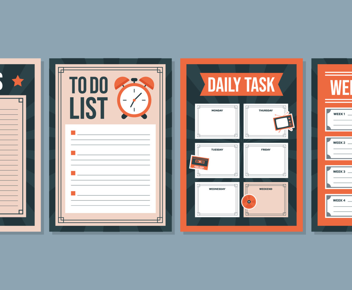 Journal Template with Vintage Style Collection Set