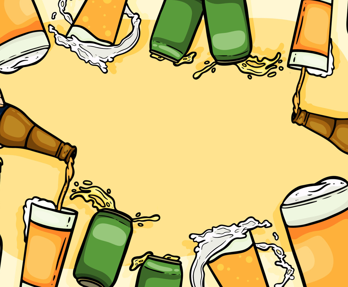 Beer Day Handdrawn Background