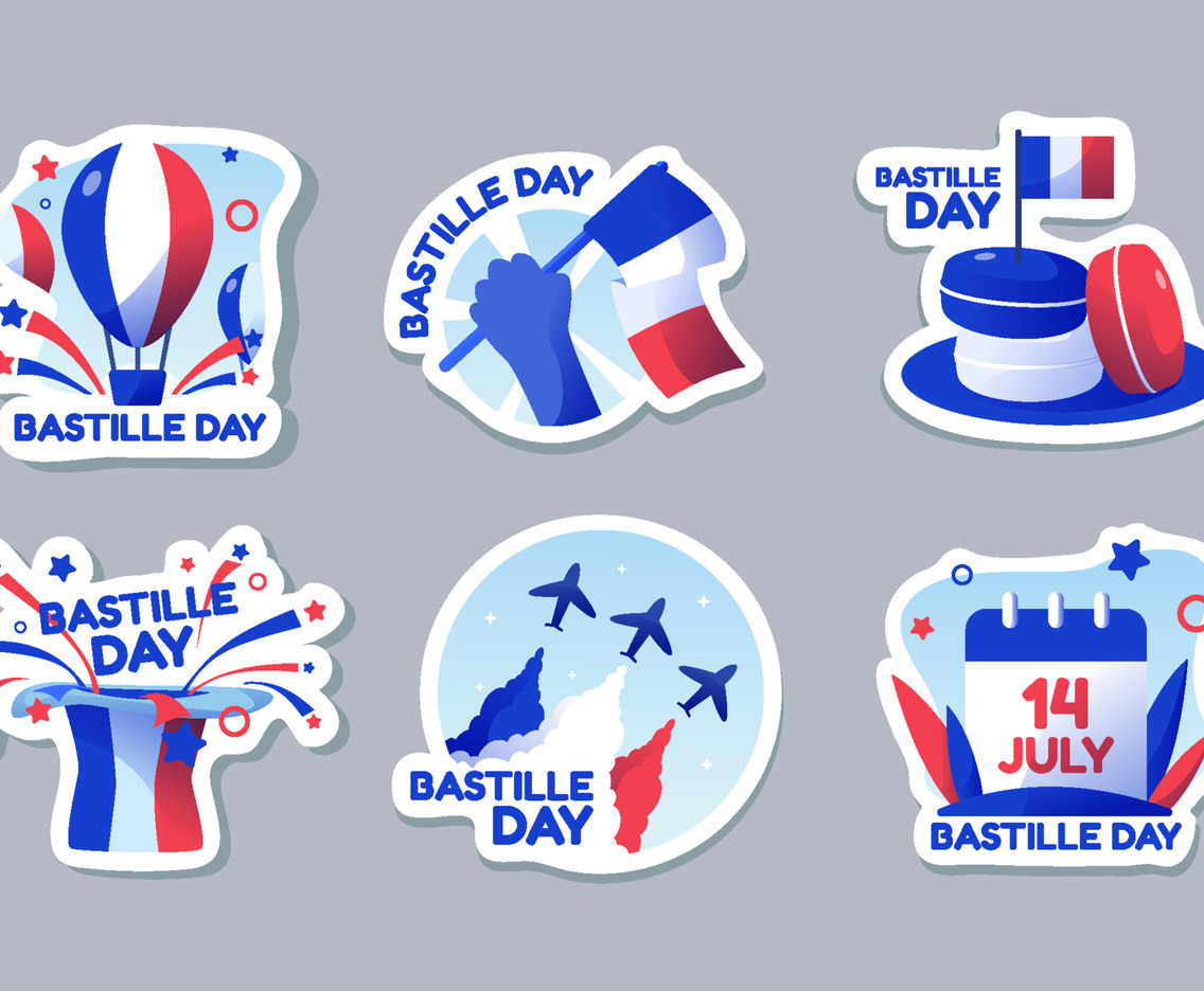 Bastille Day Festivity Sticker Set