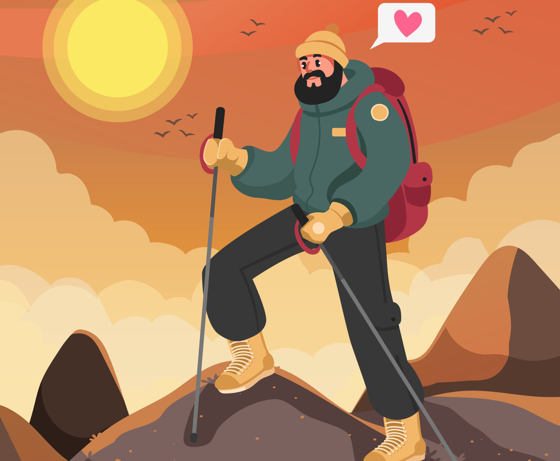 Fresh Sunlight Peak Hiking Fall Activity Concept