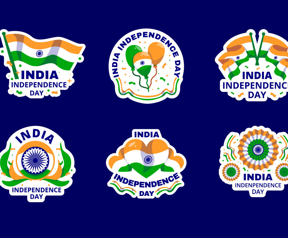 India Independence Day Sticker Set