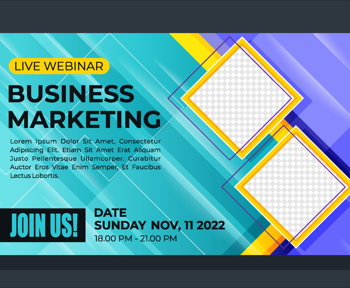 Online Business Webinar Poster Template