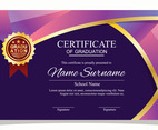 Graduation Certificate Template With Gradient Shape