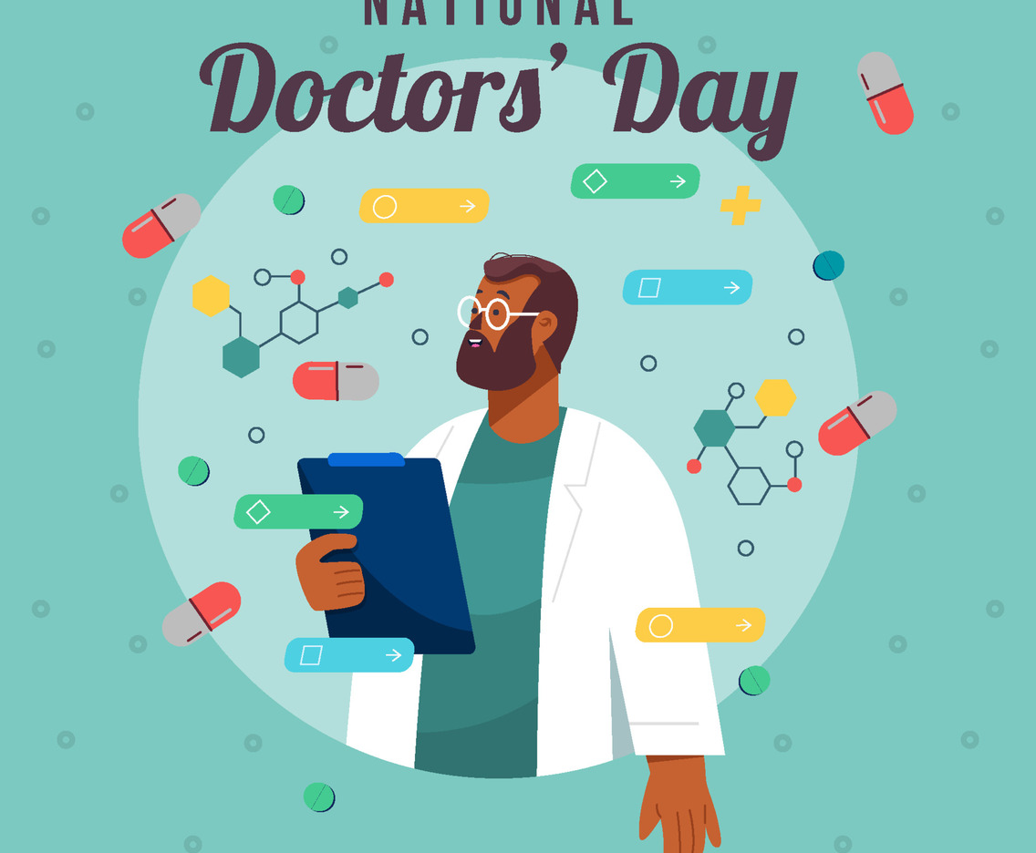 Doctor Look At Medical Data Concept