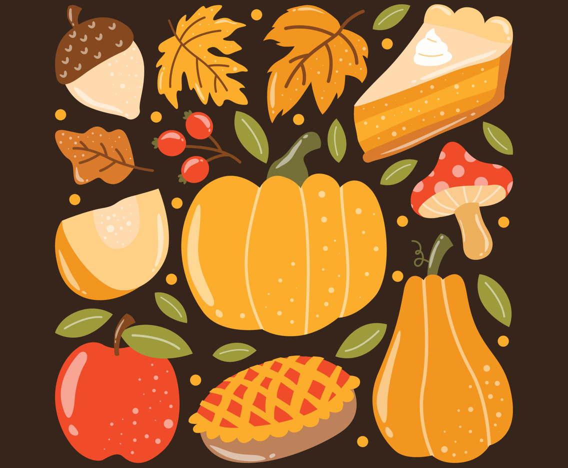 Apple Picking And Pumpkin Hunting Doodle Icon