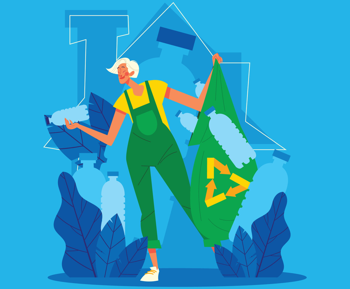 Women Doing Plastic Recycling at Home